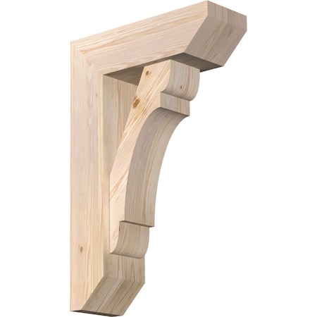 Ekena Millwork Olympic Slat Smooth Bracket w/ Offset Brace, Douglas Fir, 7 1/2"W x 22"D x 34"H BKT0806X22X34OLY06SDF